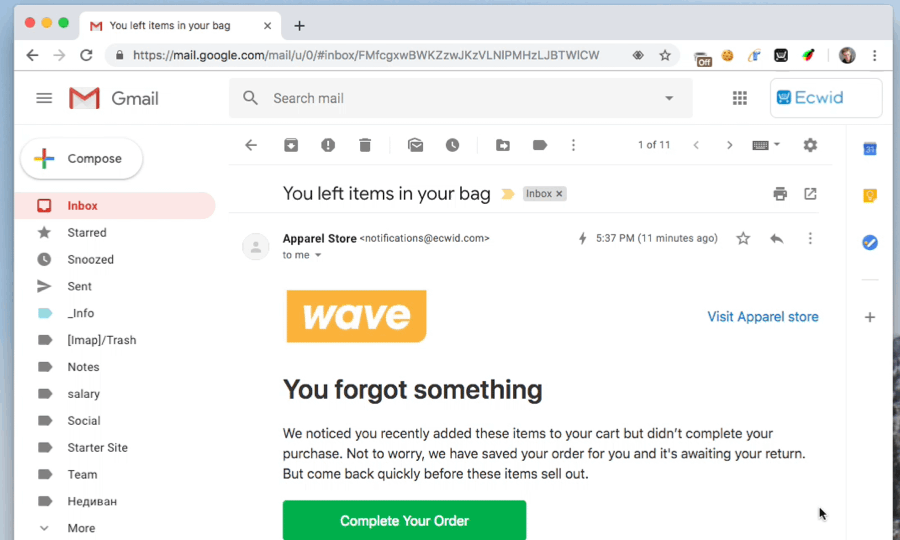 Ecwid AMP for Email