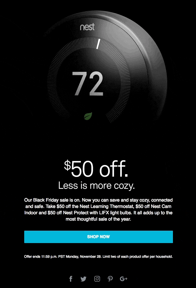 Nest animated gif email
