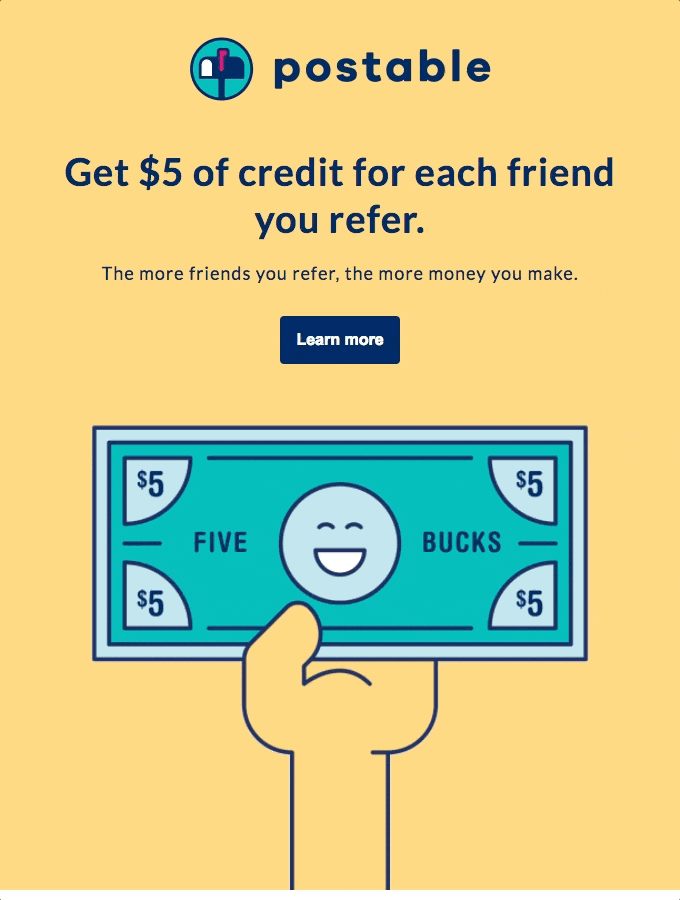 Postable animated gif email