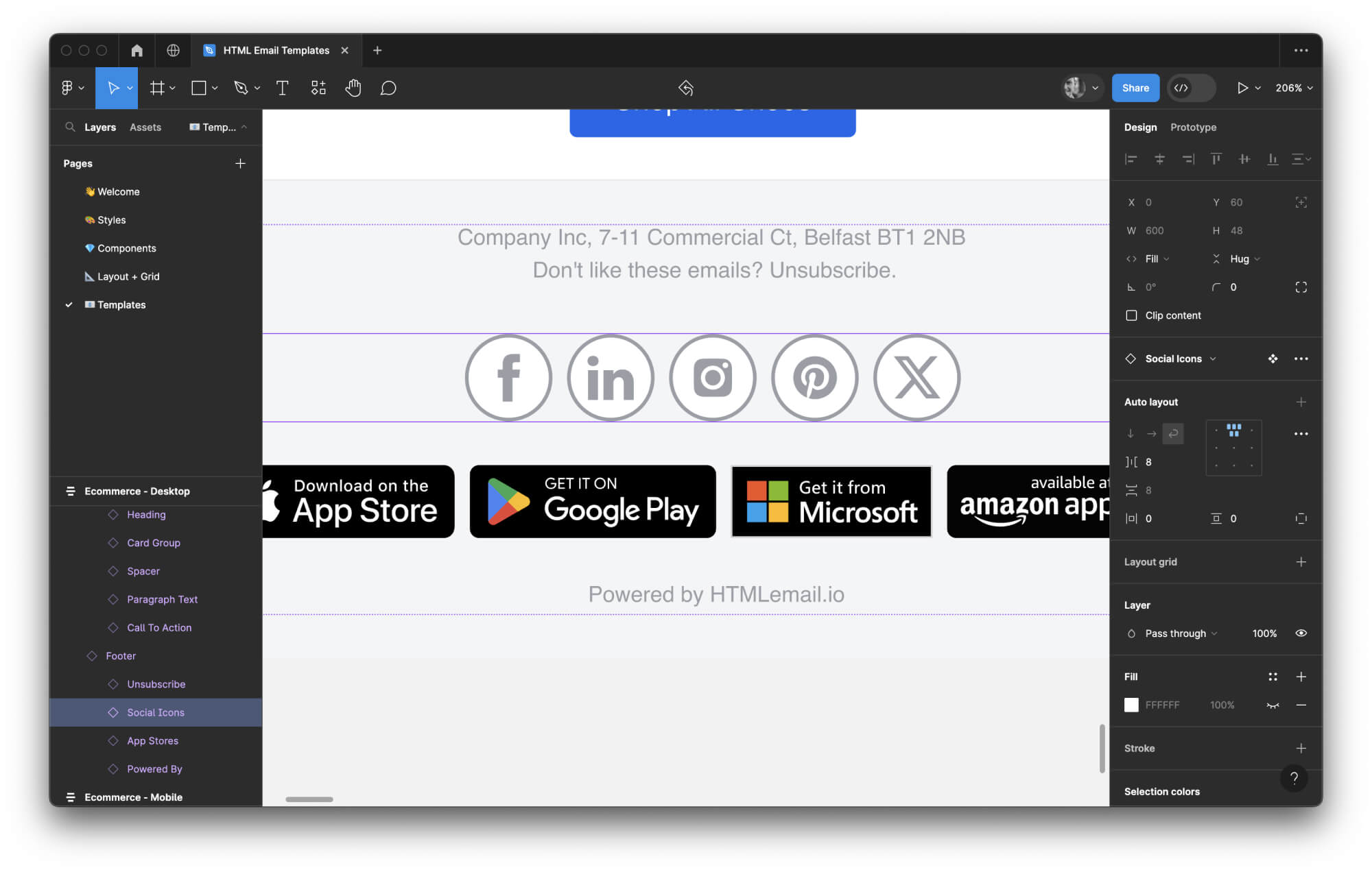Figma social icons