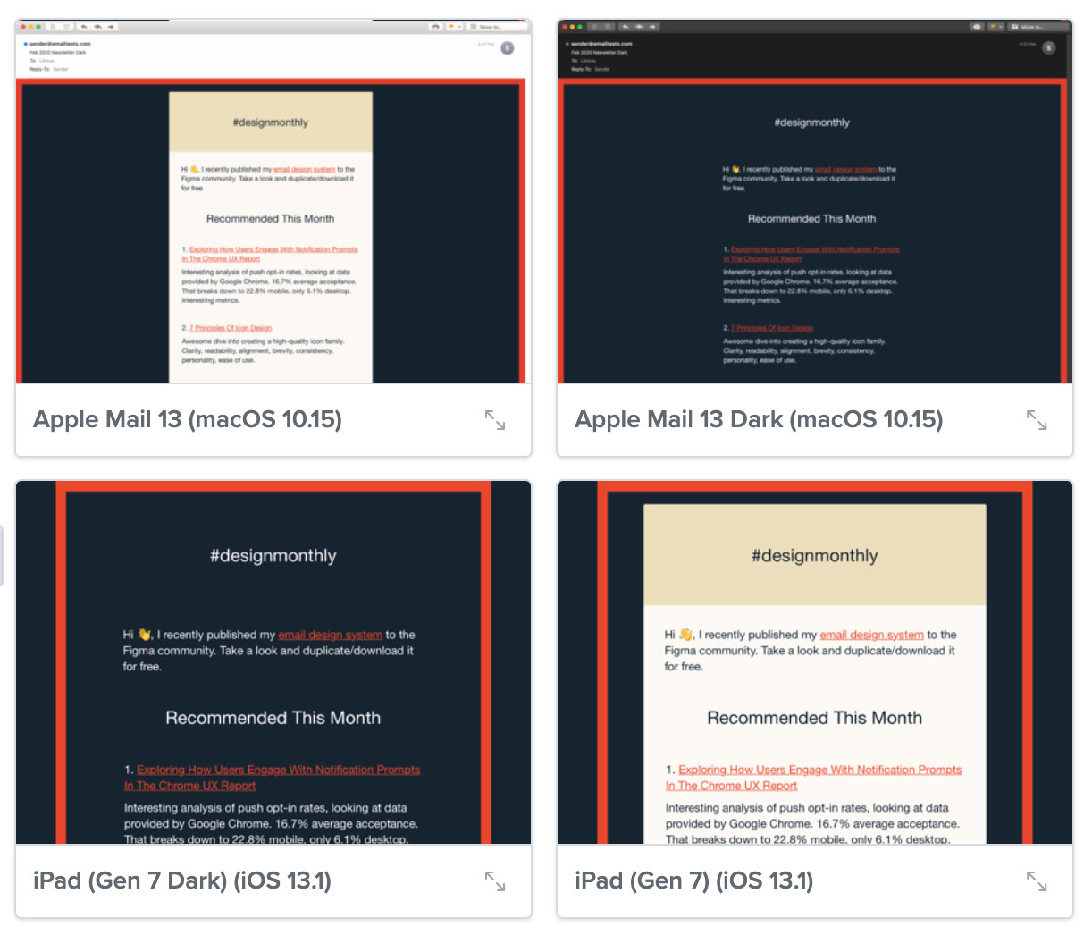 Litmus dark mode eamil