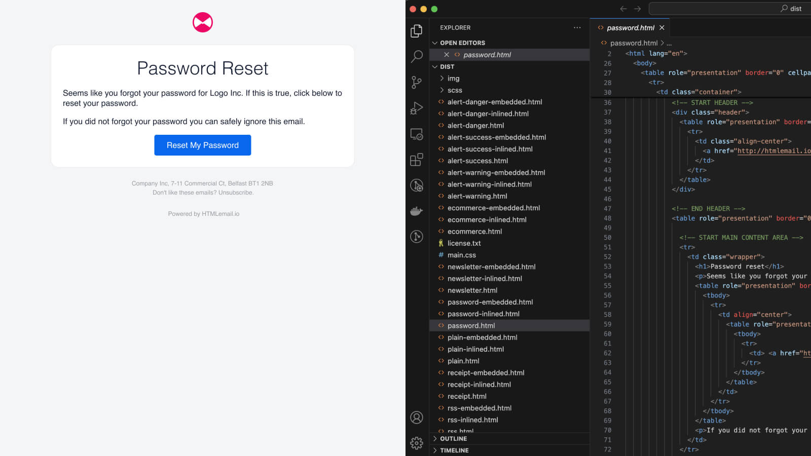Transactional HTML Email Templates for Developers