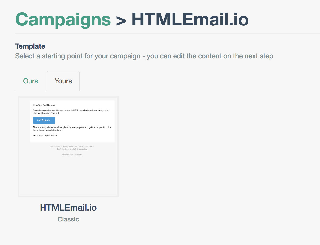 Select your email