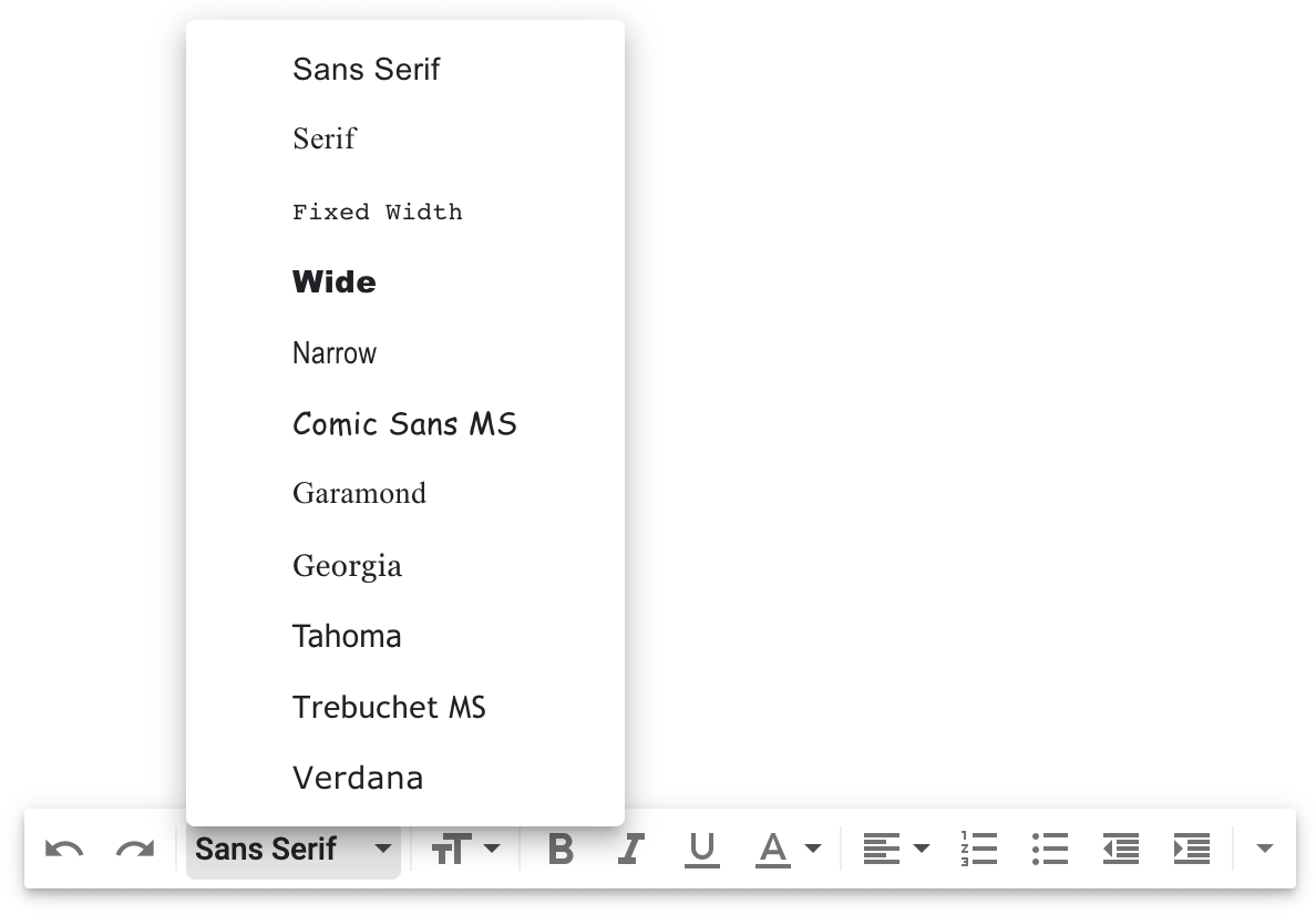 Gmail web fonts